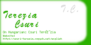 terezia csuri business card